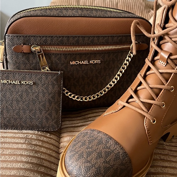 Handbags - Michael Kors size 9 boots purse and wallet BRAND NEW tags and original box